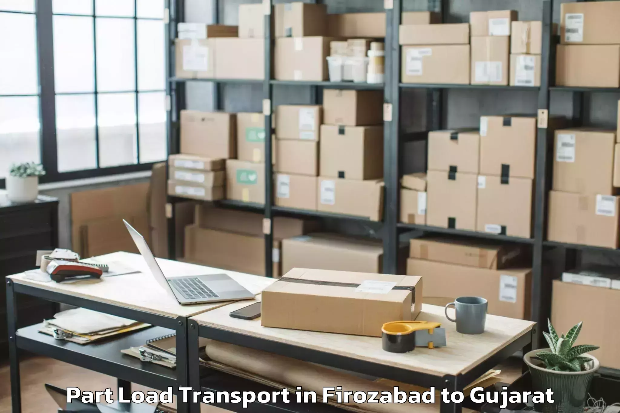 Book Firozabad to Amod Part Load Transport